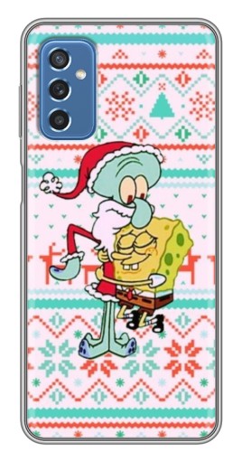 Чехол с печатью "Новогодний Спанч-Боб" для Samsung Galaxy M52 5G (M526)