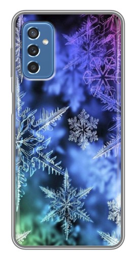 Силиконовый чехол с изображением "Разноцветные снежинки" для Samsung Galaxy M52 5G (M526)