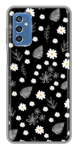 Чехол с картинкой "Ромашки на черном" для Samsung Galaxy M52 5G (M526)
