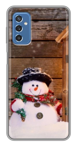 Силиконовый чехол с изображением "Рождественский снеговик" для Samsung Galaxy M52 5G (M526)