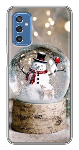 Чехол с печатью "Снеговик в шаре" для Samsung Galaxy M52 5G (M526)
