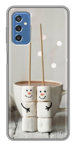 Чехол с принтом "Снеговики из зефира" для Samsung Galaxy M52 5G (M526)