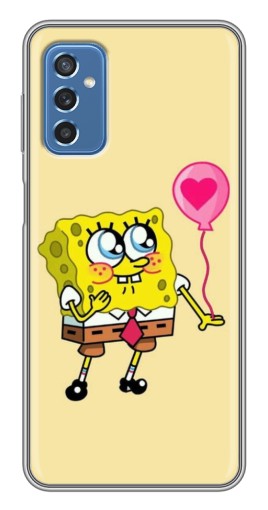 Силиконовый чехол с изображением "СпанчБоб с шариком" для Samsung Galaxy M52 5G (M526)