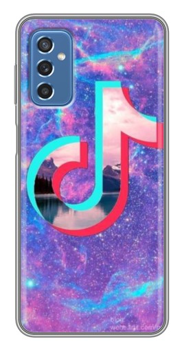 Силиконовый чехол с изображением "ТикТок мраморный" для Samsung Galaxy M52 5G (M526)