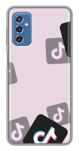Силиконовый чехол с изображением "Значки ТикоТока" для Samsung Galaxy M52 5G (M526)