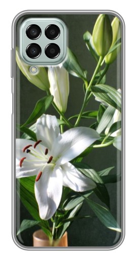 Силиконовый чехол с изображением "Белые лилии" для Samsung Galaxy M33 (5G) (M336B)