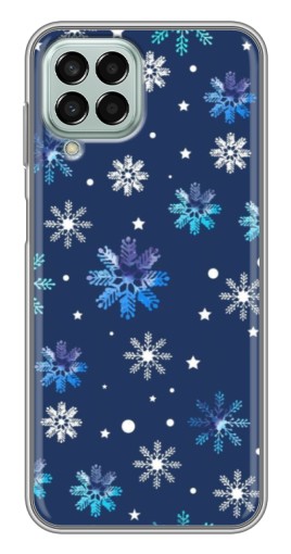 Силиконовый чехол с изображением "Фон с снежинками" для Samsung Galaxy M33 (5G) (M336B)