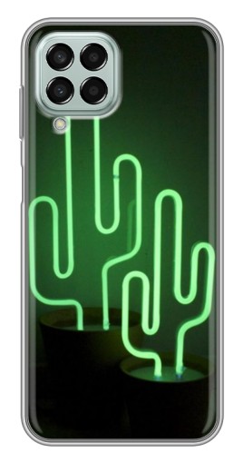 Силиконовый чехол с изображением "Неоновый кактус" для Samsung Galaxy M33 (5G) (M336B)