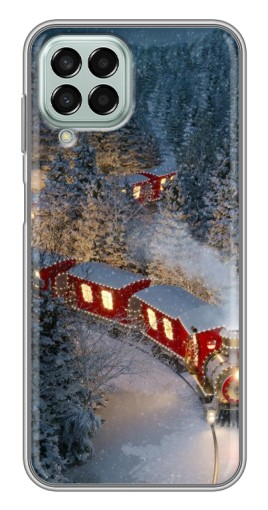 Силиконовый чехол с изображением "Новогодний поезд" для Samsung Galaxy M33 (5G) (M336B)