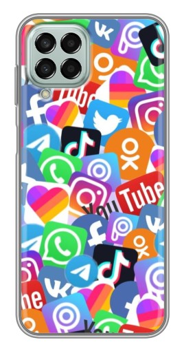Чехол с печатью "Яркие иконки" для Samsung Galaxy M33 (5G) (M336B)