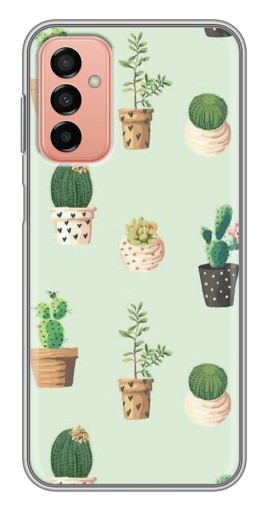 Чехол с принтом "Кактусы в горшочках " для Samsung Galaxy M23 (5G)