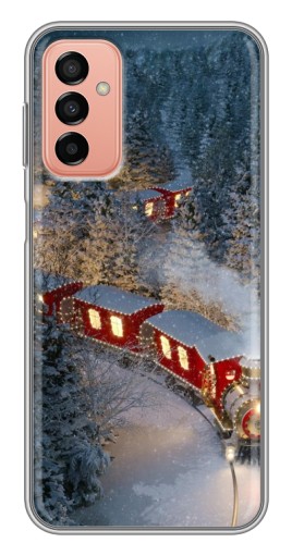 Силиконовый чехол с изображением "Новогодний поезд" для Samsung Galaxy M23 (5G)