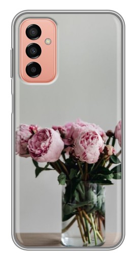 Силиконовый чехол с изображением "Пионы в вазе" для Samsung Galaxy M23 (5G)