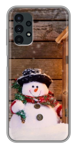 Чехол с печатью "Рождественский снеговик" для Samsung Galaxy A13 (4G)