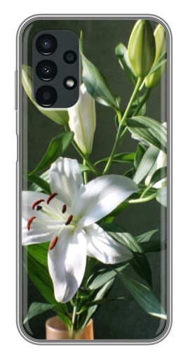 Чехол с принтом "Белые лилии" для Samsung Galaxy A13 (5G)