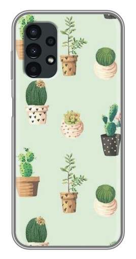 Чехол с печатью "Кактусы в горшочках " для Samsung Galaxy A13 (5G)
