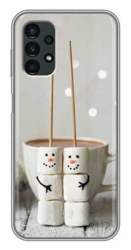 Силиконовый чехол с изображением "Снеговики из зефира" для Samsung Galaxy A13 (5G)