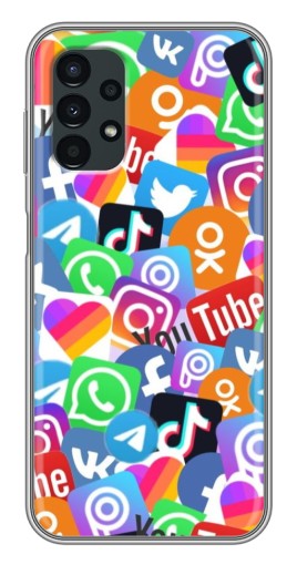 Чехол с картинкой "Яркие иконки" для Samsung Galaxy A13 (5G)