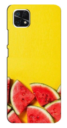 Чехол с картинкой "Арбузики на желтом" для Samsung Galaxy A22 5G