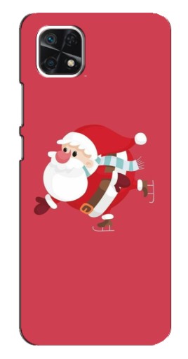 Чехол с печатью "Дед Мороз на коньках" для Samsung Galaxy A22 5G