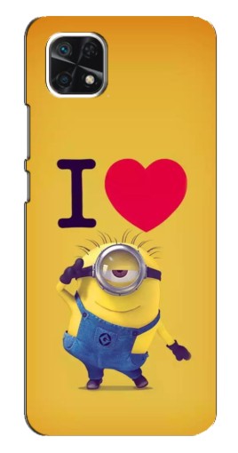 Чехол с картинкой "I Love Minion" для Samsung Galaxy A22 5G