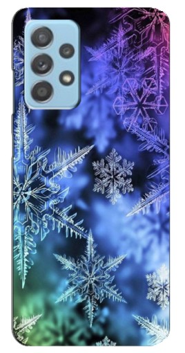 Чехол с картинкой "Разноцветные снежинки" для Samsung Galaxy A23