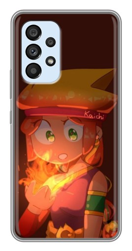 Силиконовый чехол с изображением "Amber с огнем" для Samsung Galaxy A33 (5G)
