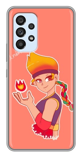 Силиконовый чехол с изображением "Amber с огоньком" для Samsung Galaxy A33 (5G)