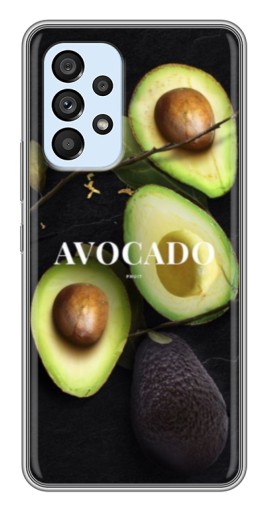 Силиконовый чехол с изображением "Авокадо на черном" для Samsung Galaxy A33 (5G)