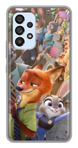 Силиконовый чехол с изображением "Герои Зверополис" для Samsung Galaxy A33 (5G)