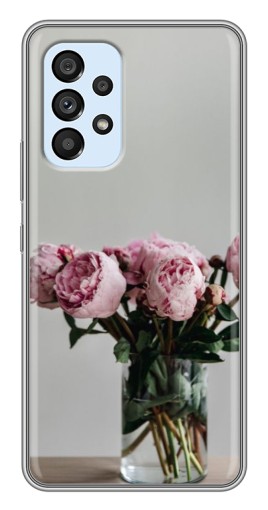 Силиконовый чехол с изображением "Пионы в вазе" для Samsung Galaxy A33 (5G)