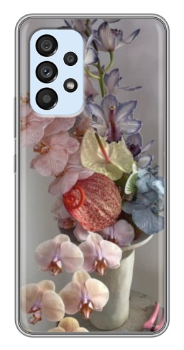 Силиконовый чехол с изображением "Разноцветные орхидеи" для Samsung Galaxy A33 (5G)
