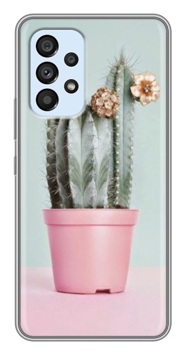 Чехол с картинкой "Цветущий кактус" для Samsung Galaxy A33 (5G)