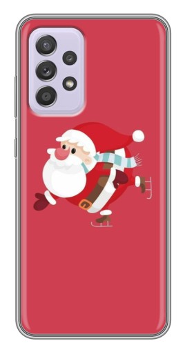 Чехол с печатью "Дед Мороз на коньках" для Samsung Galaxy A52 5G (A526)