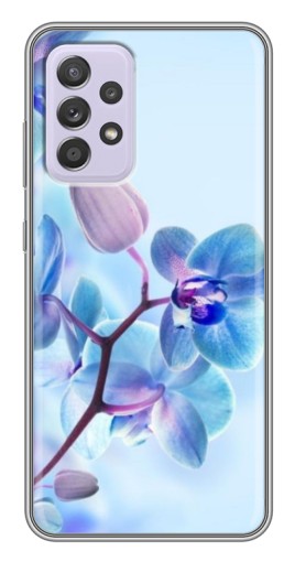 Чехол с принтом "Голубые орхидеи" для Samsung Galaxy A52 5G (A526)