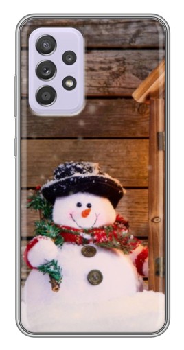 Чехол с картинкой "Рождественский снеговик" для Samsung Galaxy A52 5G (A526)
