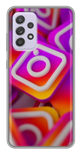 Чехол с принтом "Значки Инстаграм" для Samsung Galaxy A52 5G (A526)