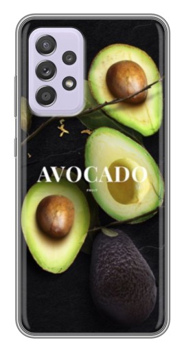 Силиконовый чехол с изображением "Авокадо на черном" для Samsung Galaxy A52s 5G (A528)