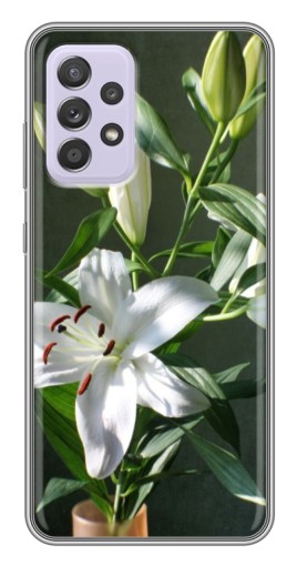 Чехол с печатью "Белые лилии" для Samsung Galaxy A52s 5G (A528)