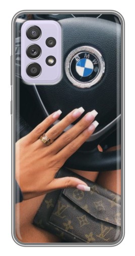 Силиконовый чехол с изображением "Девушка в БМВ" для Samsung Galaxy A52s 5G (A528)
