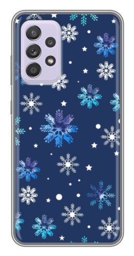 Чехол с принтом "Фон с снежинками" для Samsung Galaxy A52s 5G (A528)