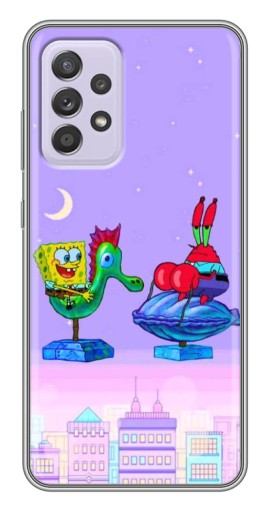 Чехол с принтом "Крабс и Спанч Боб" для Samsung Galaxy A52s 5G (A528)