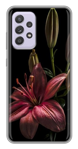 Чехол с печатью "Красная лилия " для Samsung Galaxy A52s 5G (A528)
