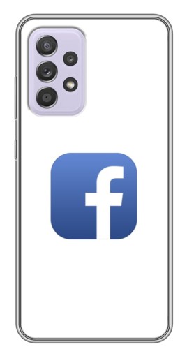 Силиконовый чехол с изображением "Лого Фейсбук" для Samsung Galaxy A52s 5G (A528)
