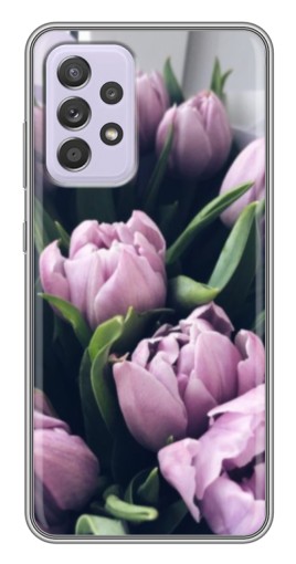 Чехол с картинкой "Сиреневые тюльпаны" для Samsung Galaxy A52s 5G (A528)
