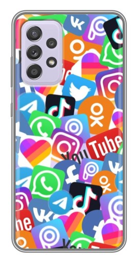 Чехол с печатью "Яркие иконки" для Samsung Galaxy A52s 5G (A528)