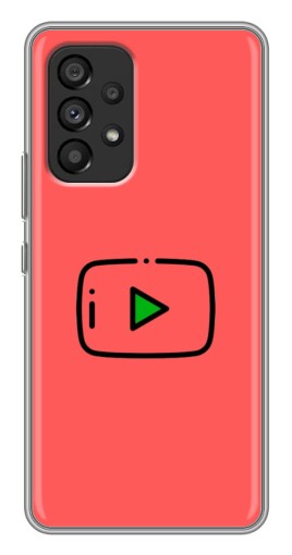 Силиконовый чехол с изображением "Рисованная кнопка" для Samsung Galaxy A53 (5G)