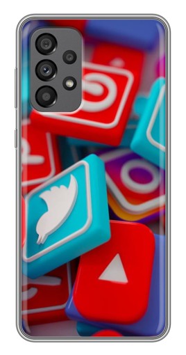 Силиконовый чехол с изображением "3Д эффект" для Samsung Galaxy A73 (5G)