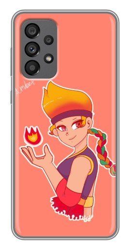 Силиконовый чехол с изображением "Amber с огоньком" для Samsung Galaxy A73 (5G)