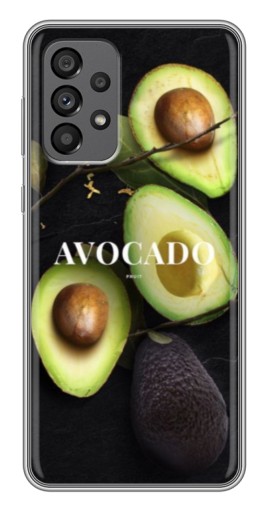 Чехол с картинкой "Авокадо на черном" для Samsung Galaxy A73 (5G)